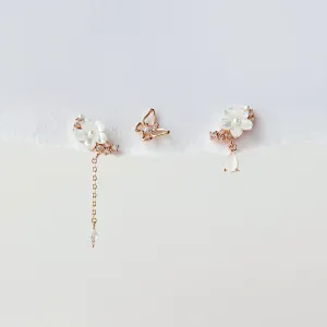 Rose Gold Sakura Glistening Earrings