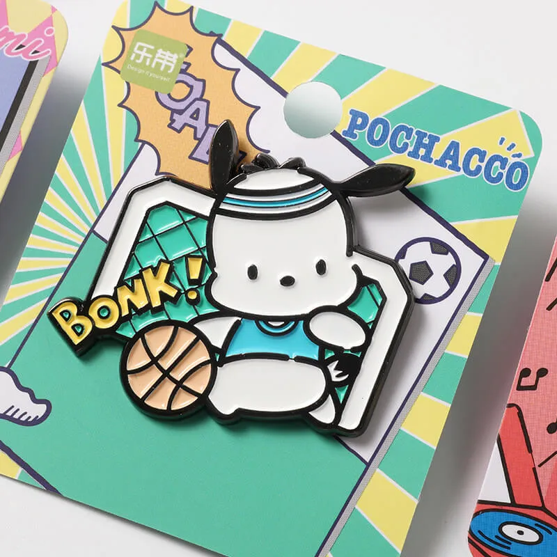 Sanrio Characters Comic Style Metal Brooch