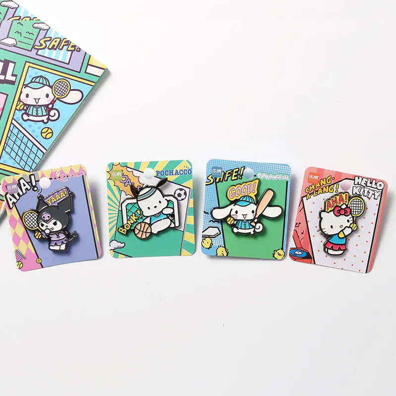 Sanrio Characters Comic Style Metal Brooch