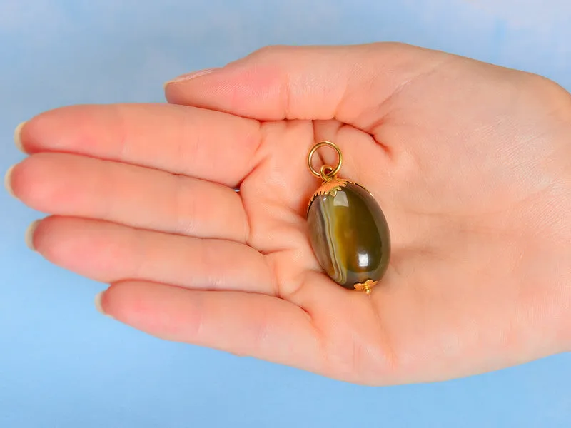 Scarce 17th C. Agate Amulet Pendant