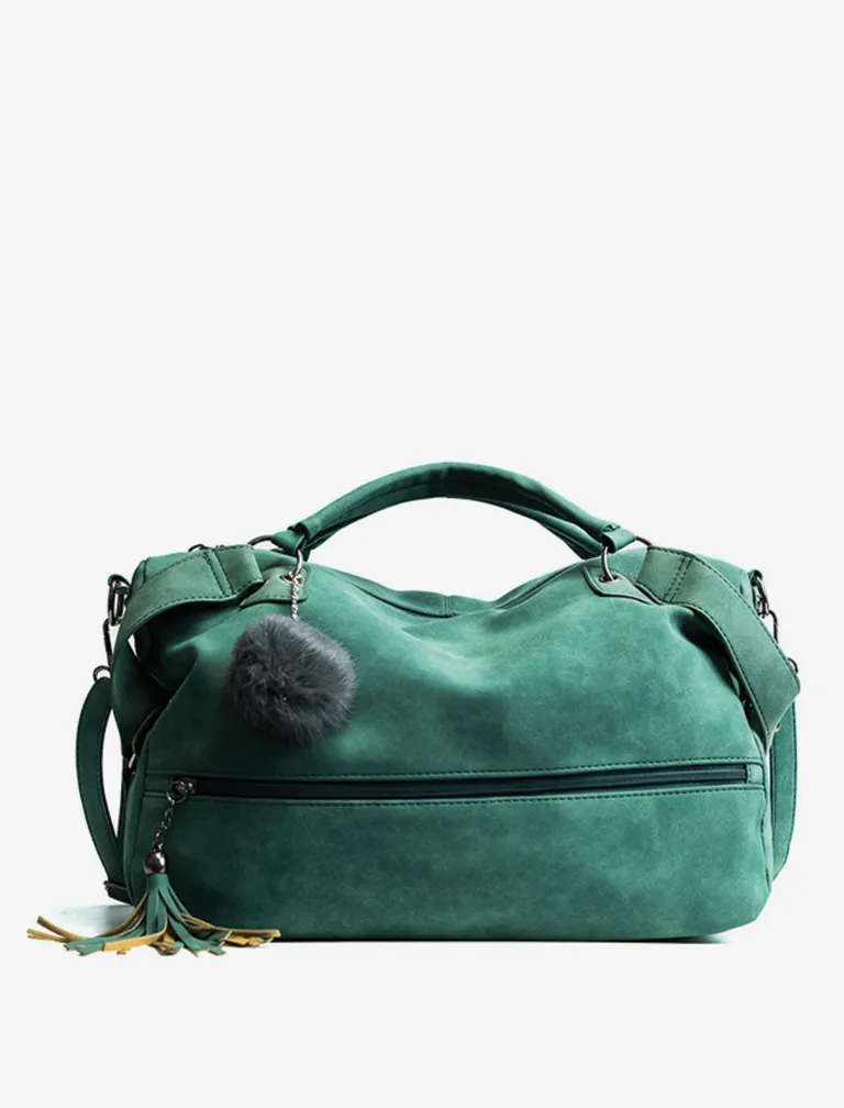 Scrub Fur Ball Tassel Bag