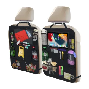 SETTECH Car Organizer Backseat,2PCS Durable Car Storage Organizer and Hanging Detachable Car Trash Bags. Car storage 9 Pockets Car Seat Travel Bag,Travel Car Seat,Car Accessories Interior for kids