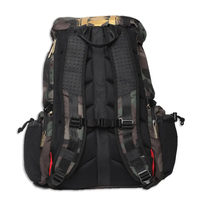 Sprayground Gold Camo Shark Top Gear Bag