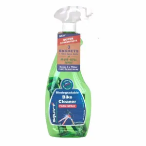 Squirt Bike Cleaner 750ml Spray with 3x Sachet - Green