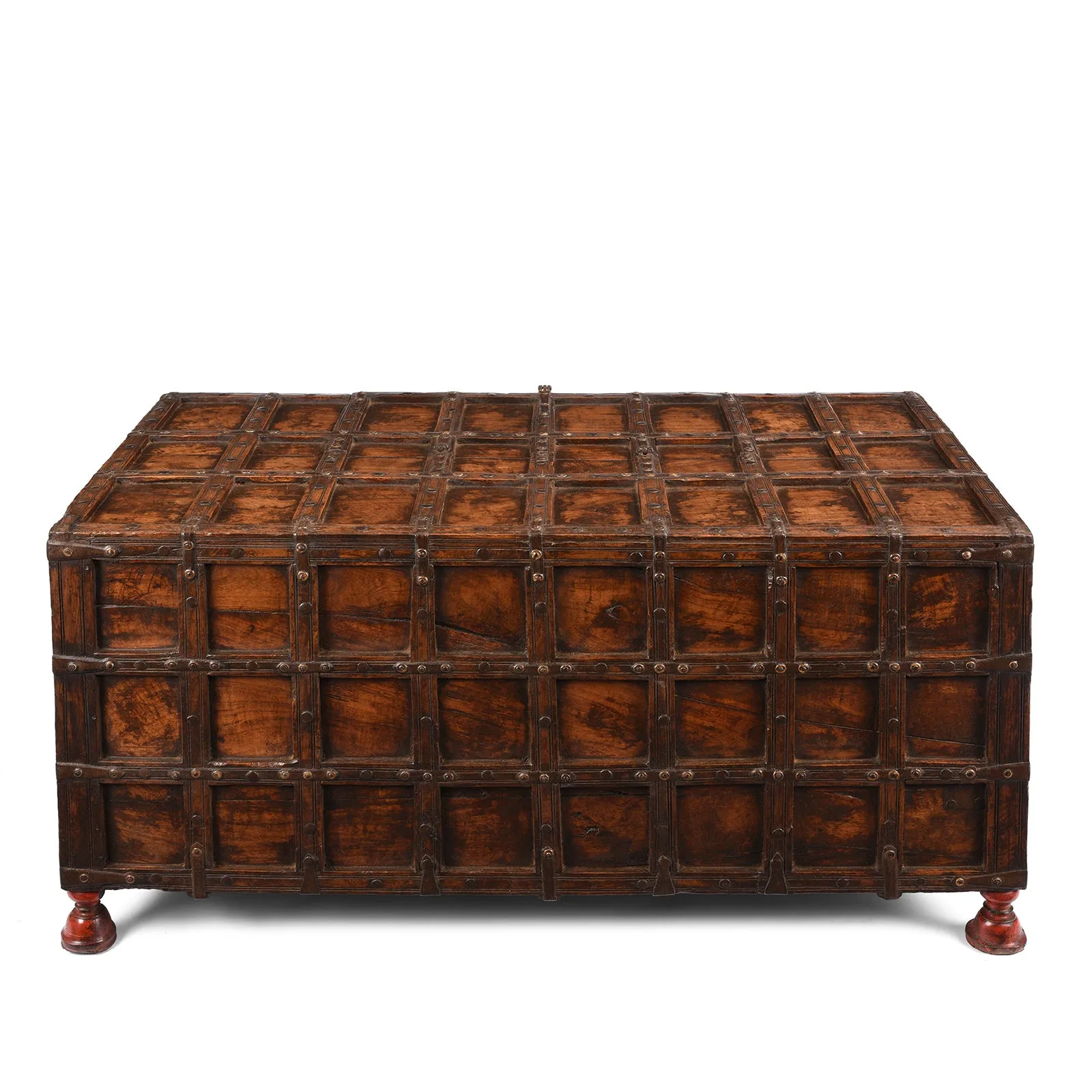 Stick Box Storage Chest From Jaisalmer - 19th Century
