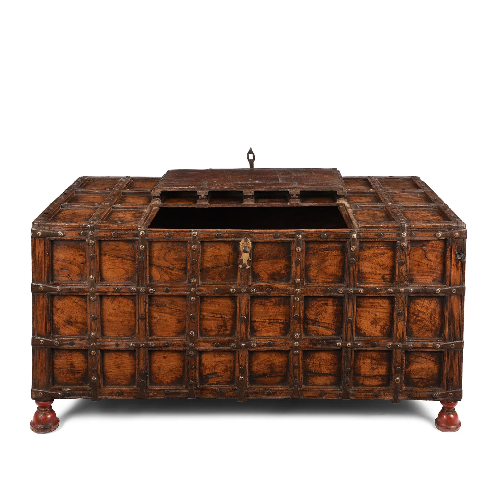 Stick Box Storage Chest From Jaisalmer - 19th Century