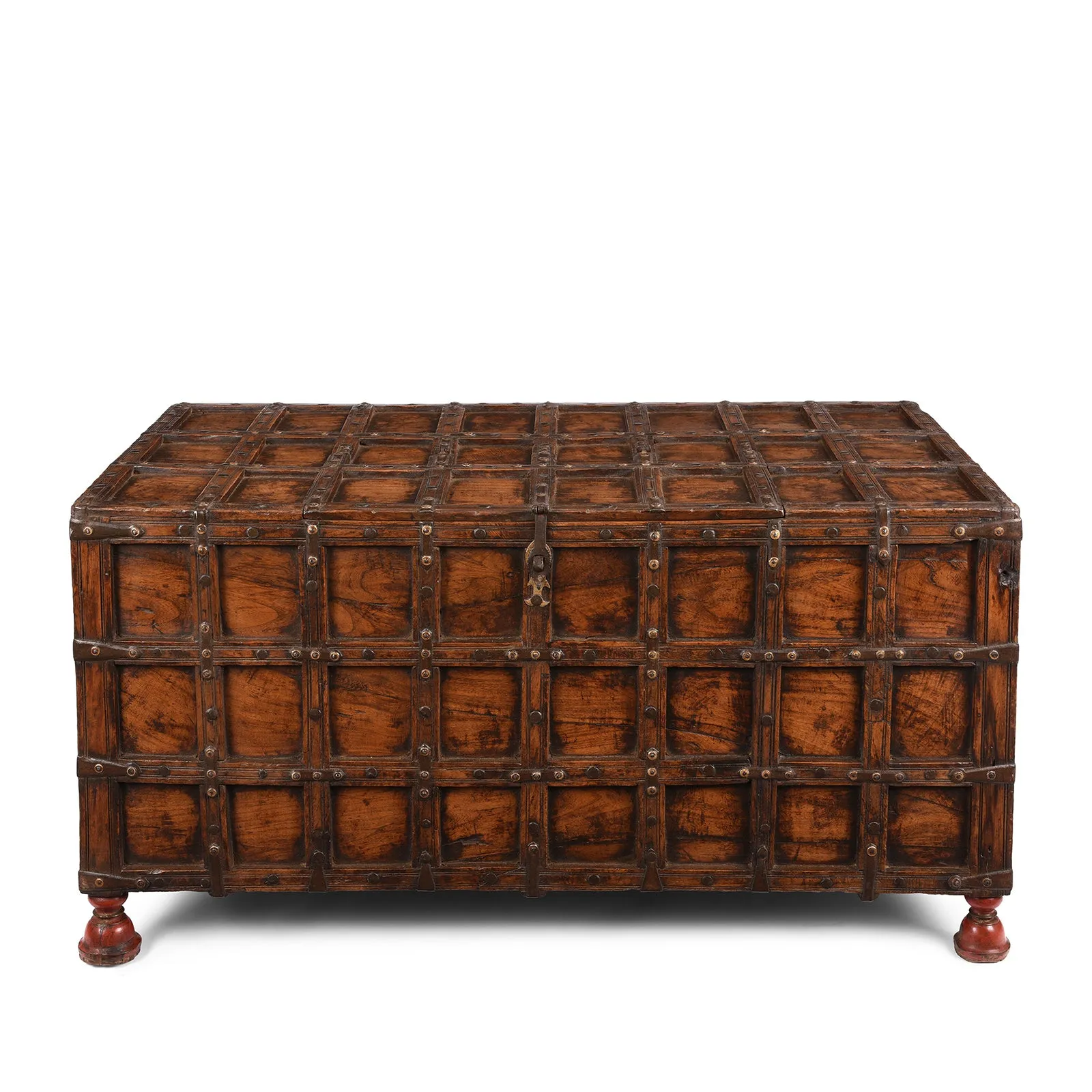 Stick Box Storage Chest From Jaisalmer - 19th Century