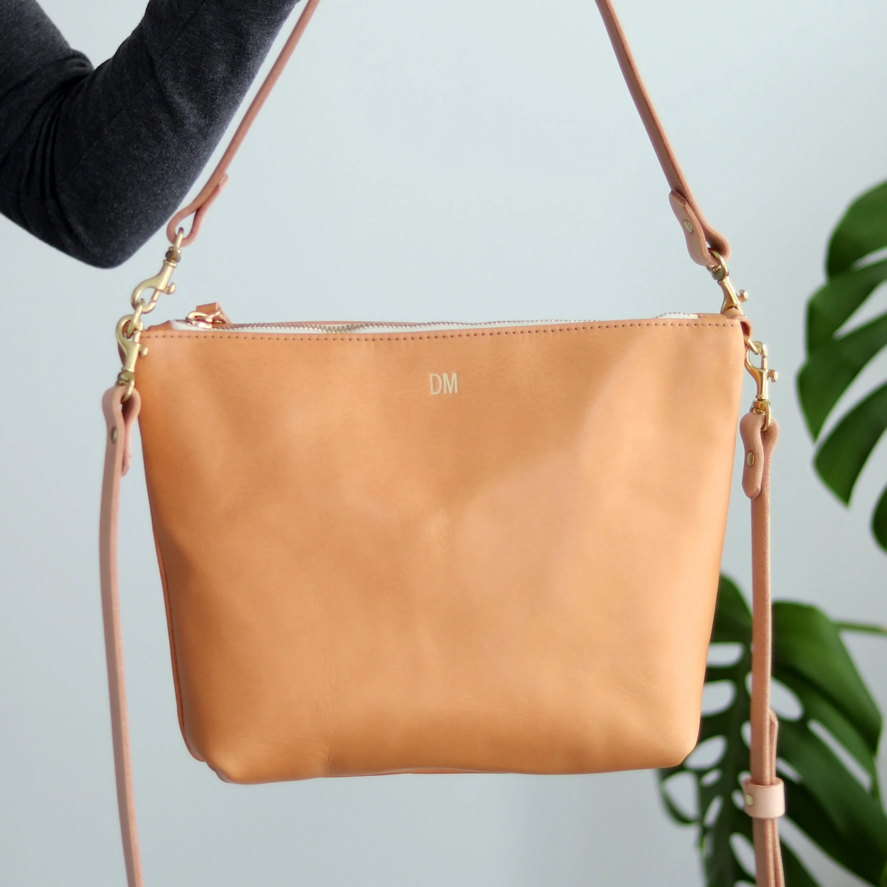 Summer Seconds Sale - Crossbody Bag with Monogram - Beige No. 3