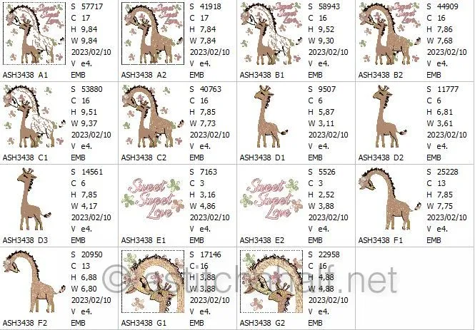 Sweet Sweet Love Giraffe Mother and calf