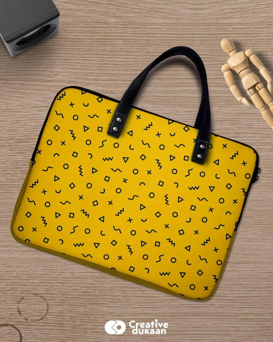 Symbolatry quirky laptop sleeve bag