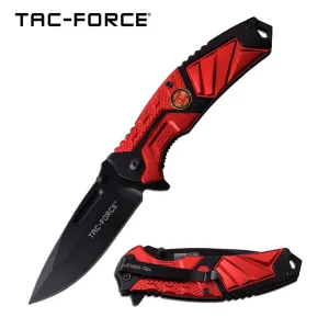 Tac-Force Red Firefighter Spring Assisted Knife