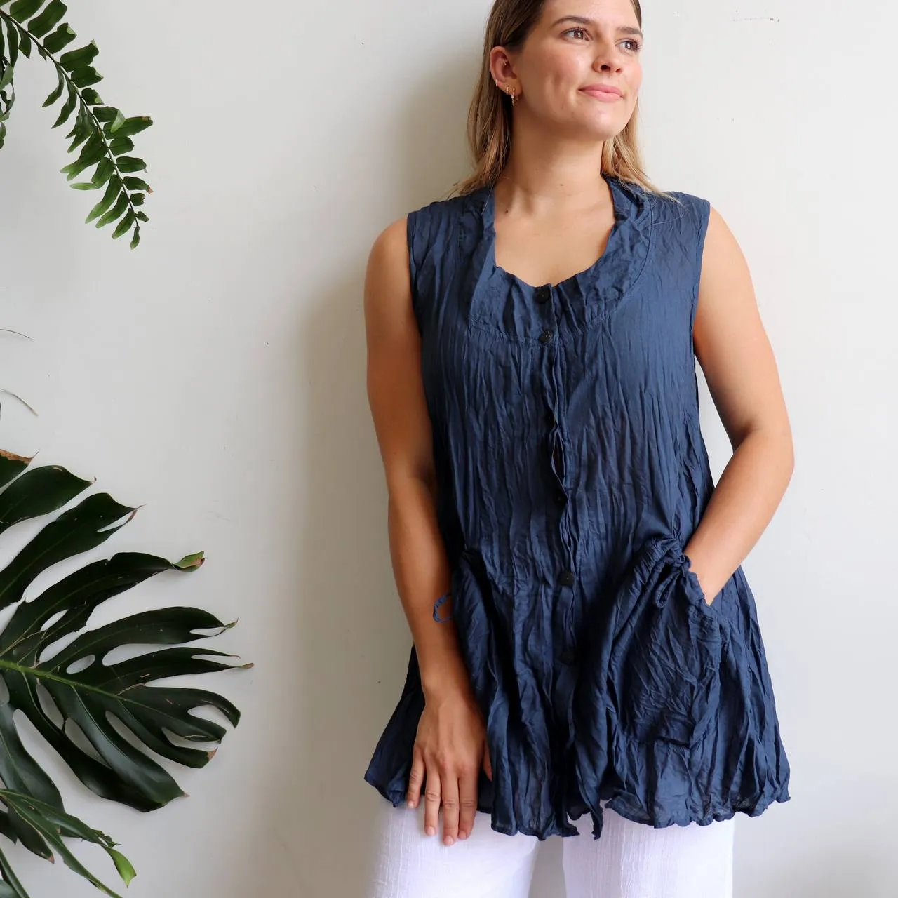 Take It Easy Cotton Tunic Top