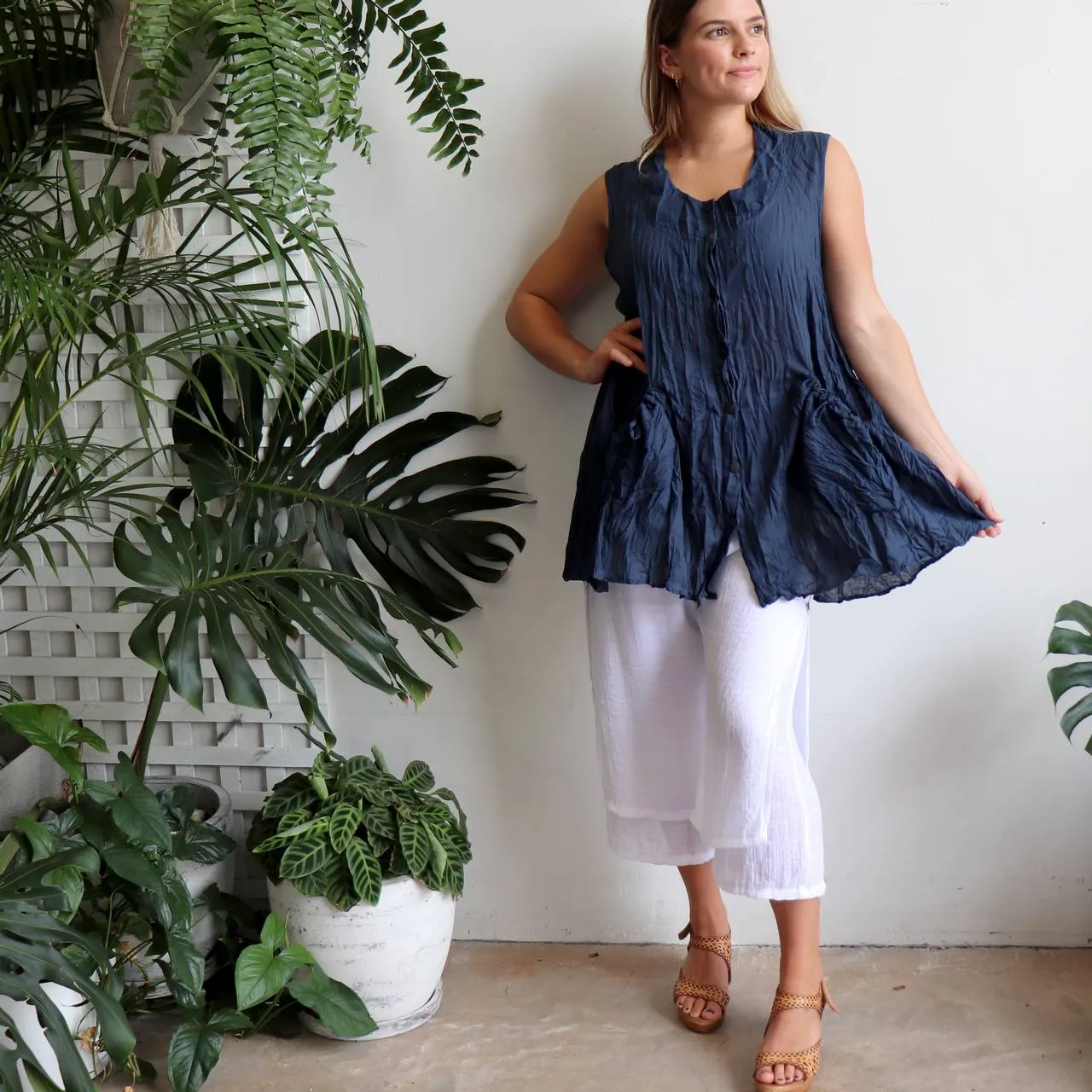 Take It Easy Cotton Tunic Top