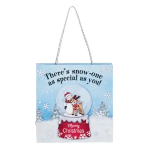 Tis the Season Mini Gift Bag for Mini Snowglobe Personalized Name Ornament