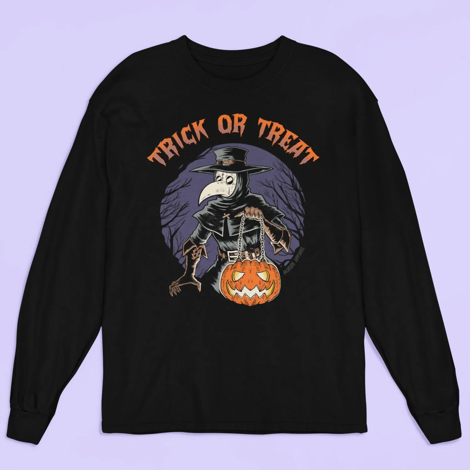 Trick Or Treat Plague Doctor Long Sleeve Shirt