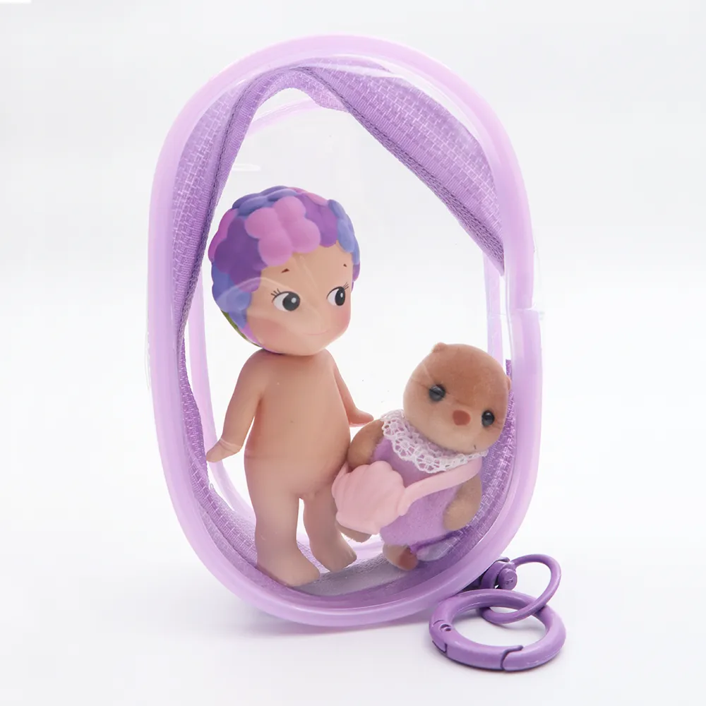 Trinket Pouch with Keychain Lilac