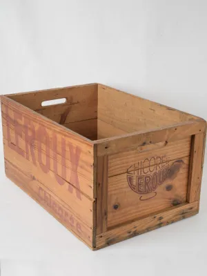 Vintage wooden Leroux Chicorée - 15¾" x 23¼"