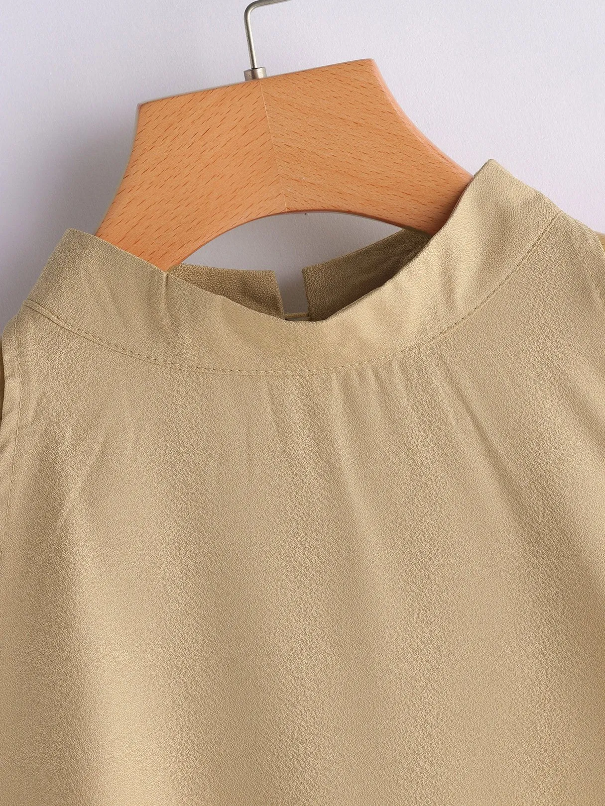 Wholesale Nude Crew Neck Cold Shoulder Half Sleeve Plain Mini Dress