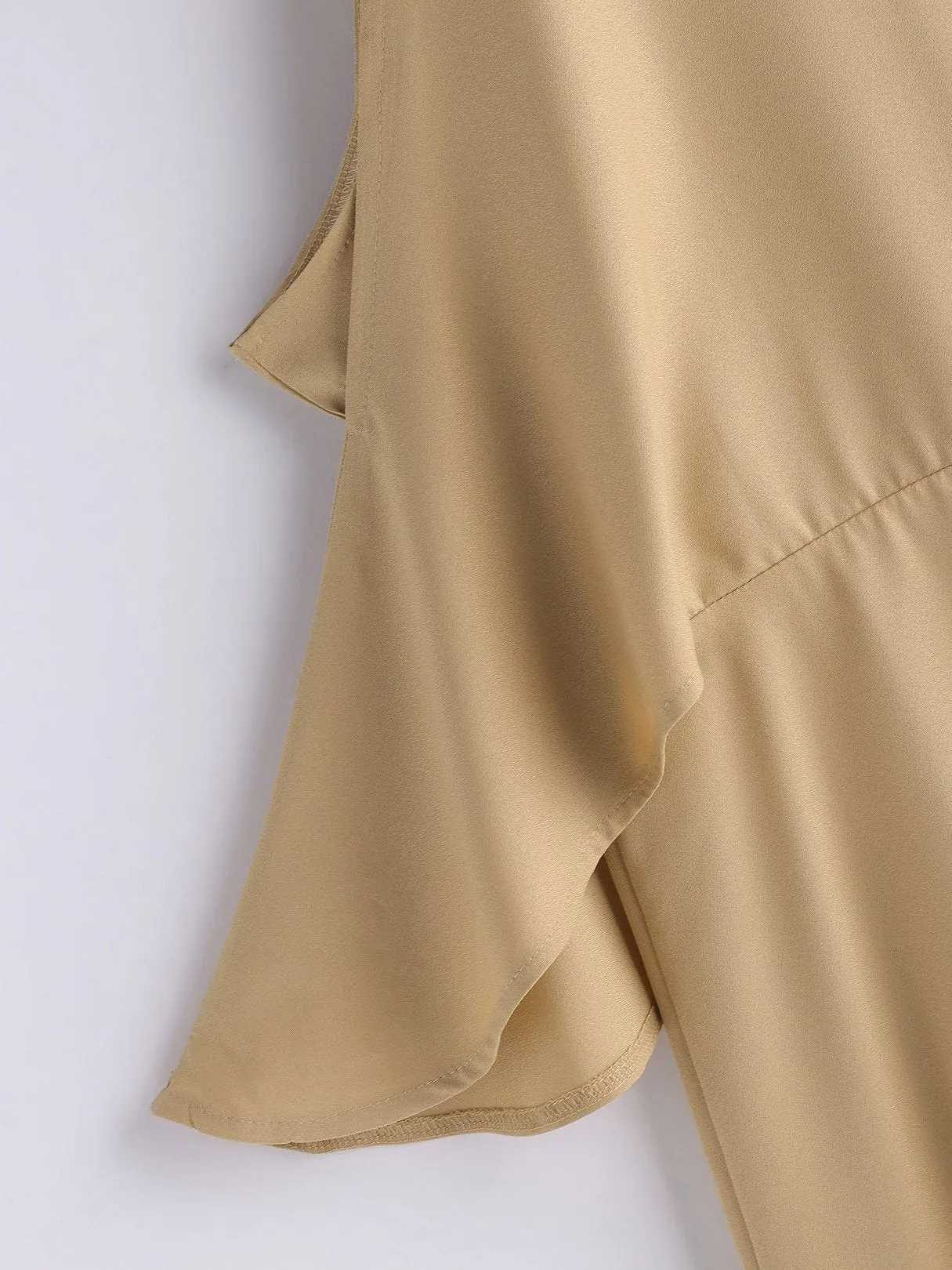 Wholesale Nude Crew Neck Cold Shoulder Half Sleeve Plain Mini Dress