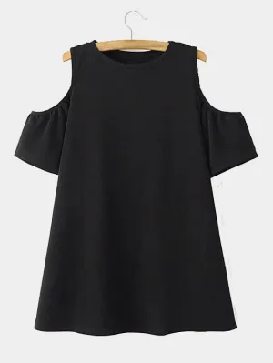 Wholesale Round Neck Short Sleeve Mini Dress