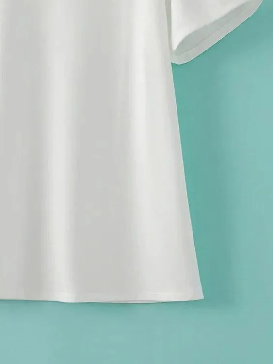 Wholesale Round Neck Short Sleeve Mini Dress