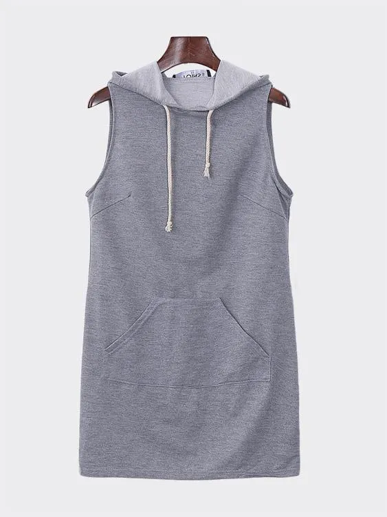 Wholesale Sleeveless Hooded Mini Dresses