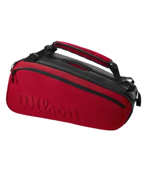 Wilson Super Tour Clash Red/Black 9 Racquet Tennis Bag