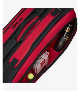Wilson Super Tour Clash Red/Black 9 Racquet Tennis Bag
