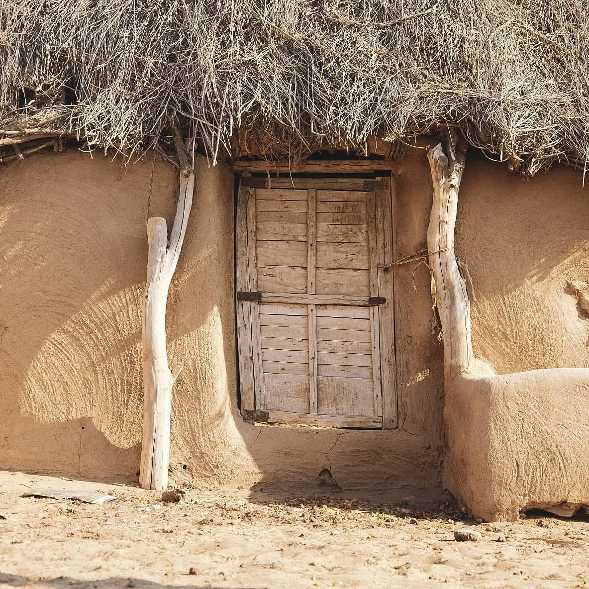 Wooden Stick Door From Jaisalmer - 19th Century